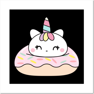 Kawaii Donut Cat Posters and Art